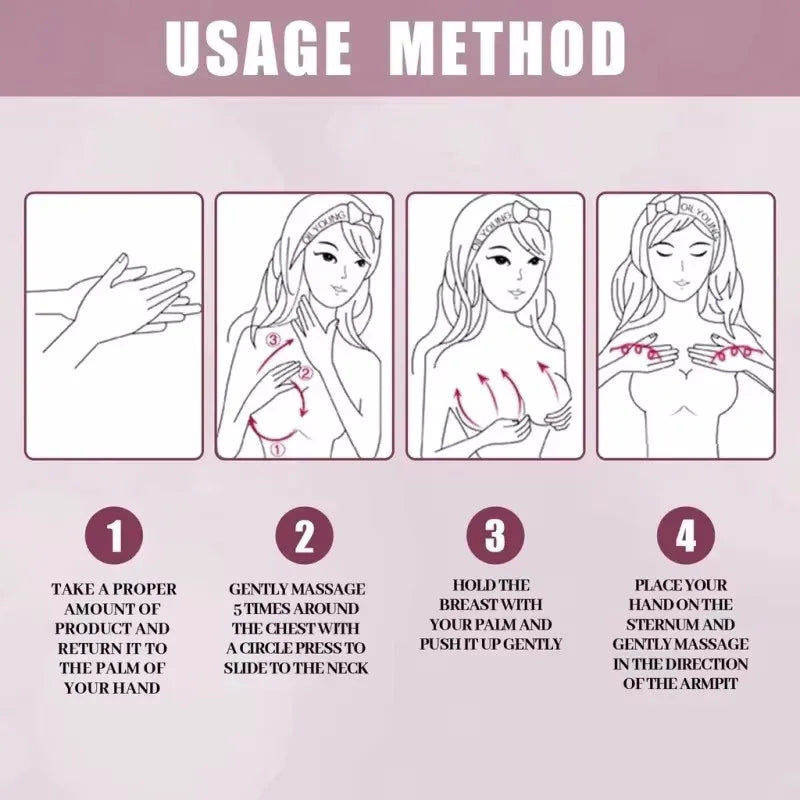 Fast Growth Breast Enlargement Cream Lift Firm Breast Improve Sagging Massage Chest Rapidly Body Moisturizing Smooth Bright Care