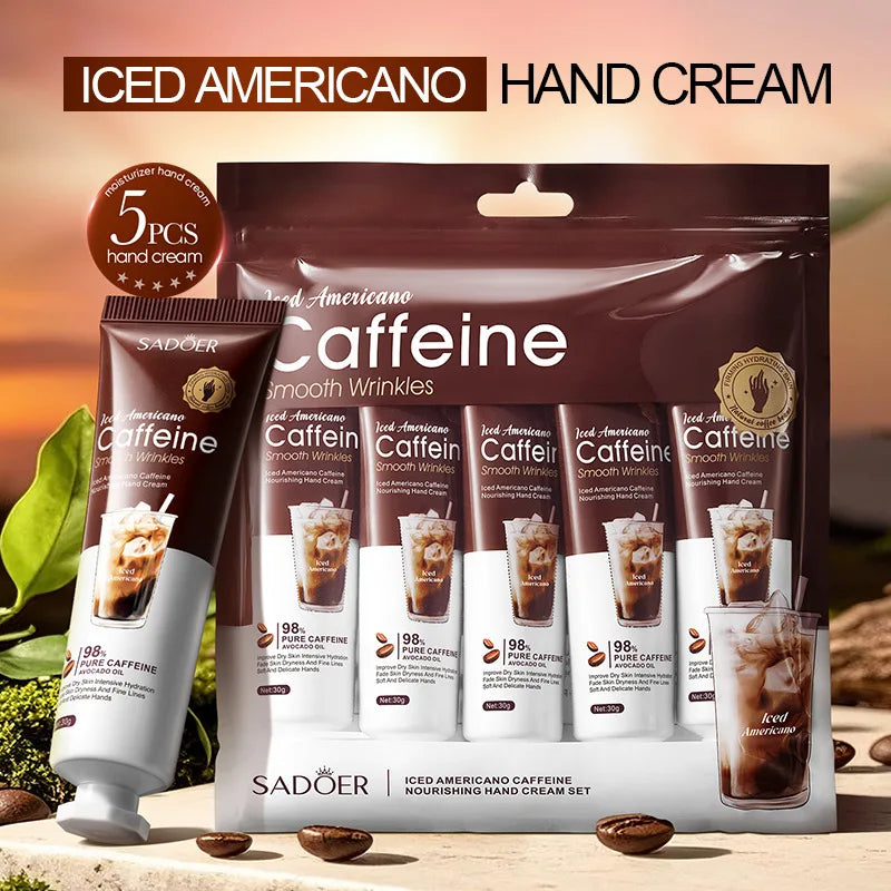 Ice American Coffee Hand Cream Set Deeply moisturizes and protects hands during the autumn and winter seasons.