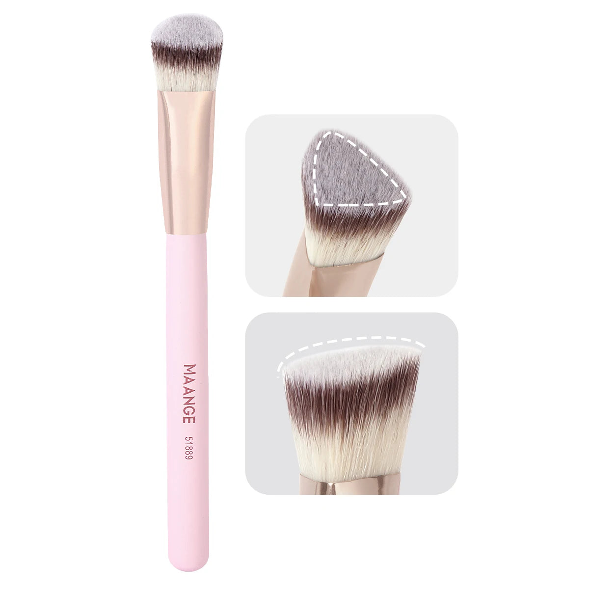 MAANGE Under Eye Concealer Makeup Brush Triangle Foundation Brush for Liquid Cream Blending Concealing Cosmetic Makeup Tools - BlissFully