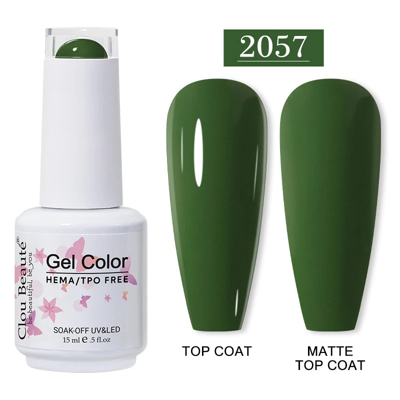 Clou Beaute 15ml HEMA TPO FREE Gel Nail Polish Vernis Semi Permanent UV Nail Art Varnish Lakiery Hybrydowe Manicure Gel Polish