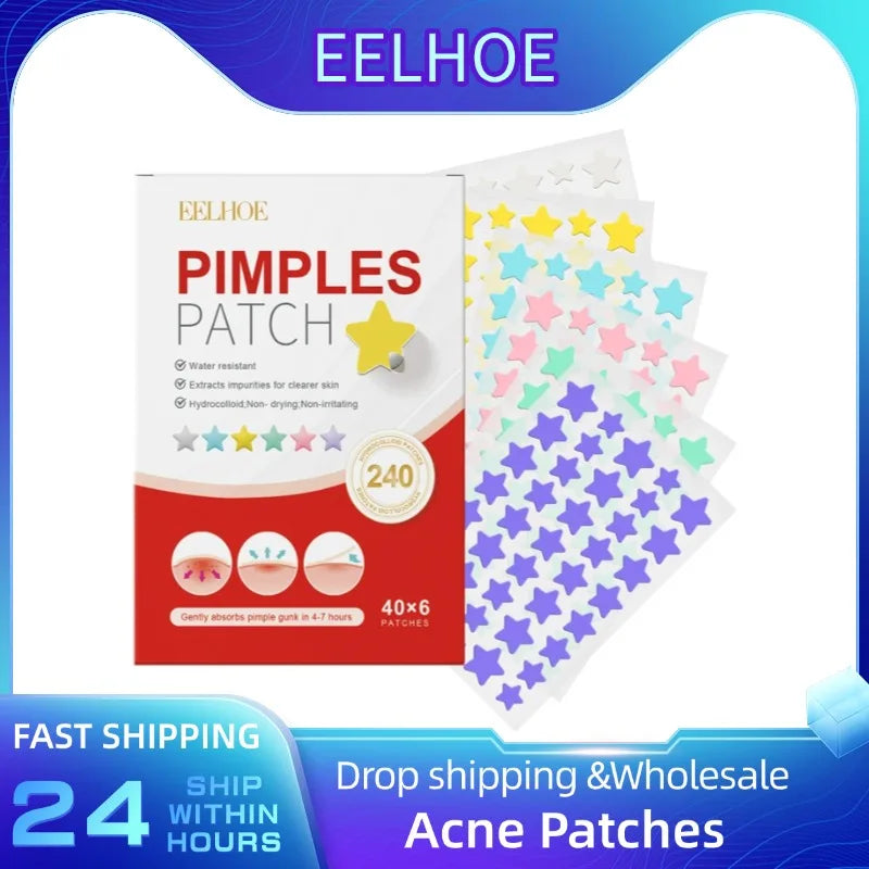 240pcs Star Acne Patches Invisible Pimple Cover for Face Oil Control Spot Treatment Cute Sticker for Covering Zits and Blemishes - BlissFully