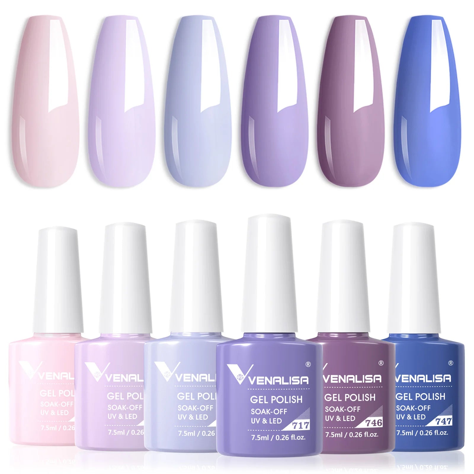 Venalisa HEMA TPO FREE Nail Gel Polish Glitter Gorgeous Full Coverage Soak Off UV LED French Nail Jelly Pink Nude Collection