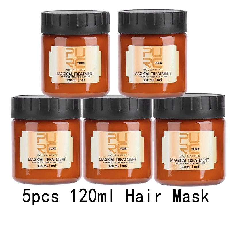 PURC 5 Seconds Magic Hair Mask Argan Oil Nourishing Smoothing Repair Damaged Frizz Masks Hair Care