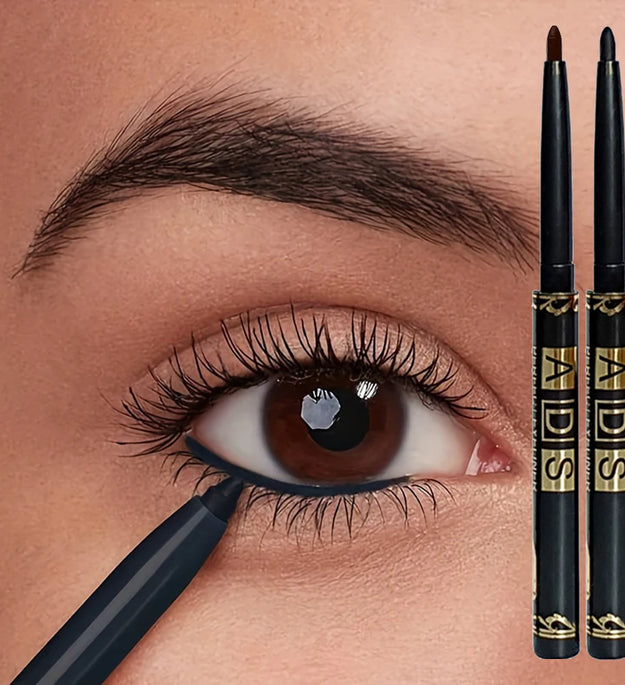 2Pcs Waterproof Black Brown Eyeliner Pencils-Smudge-Proof, Long-Lasting &Beginner-Friendly Smooth High Pigmented Punk Eye Makeup