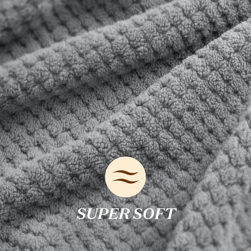 Microfiber Hair Towel Extra Large Wrap Quick Dry Hair Towel Wrap With Elastic Band , Ultra Absorbent Soft Hair Towel Wrap Turban