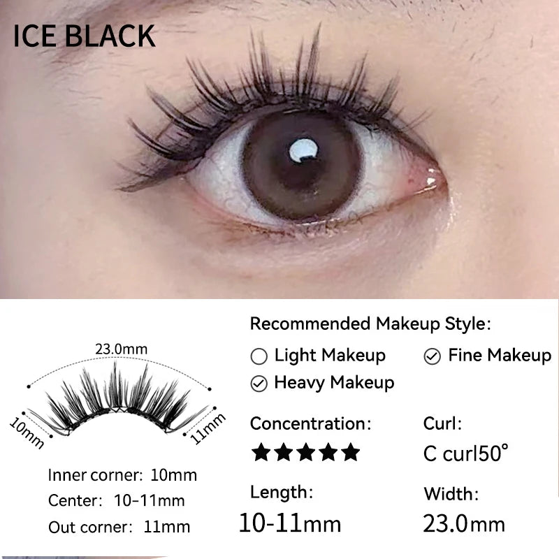 【 Soft Magnetic Eyelash Suction 】 New 2025 magnetic False Eyelash box with Korean style Little Devil Imitation mink fur