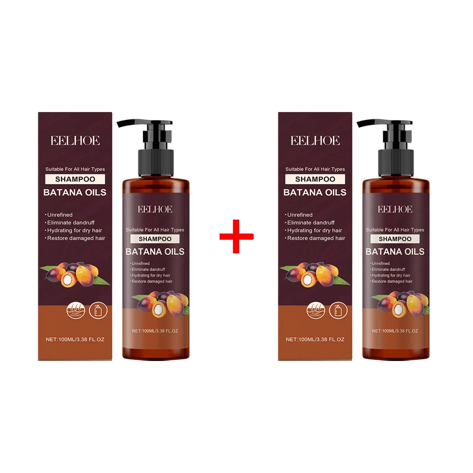 Batana Oil Shampoo Conditioner Set Oil Control Anti Dandruff Scalp Hair Treatment Split Ends Anti Frizz Hair Loss Hair Care Set - BlissFully