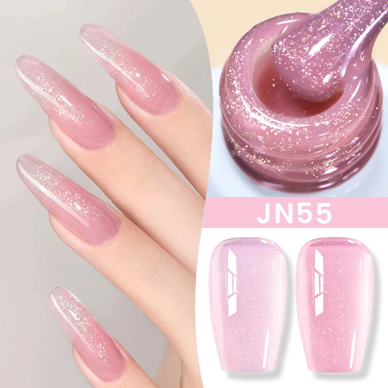 BORN PRETTY 10ml Jelly Nude Gel Nail Polish 50 Colors Semi Transparent Nail Art Nail Supplies Soak off UV LED Nails Gel Varnish