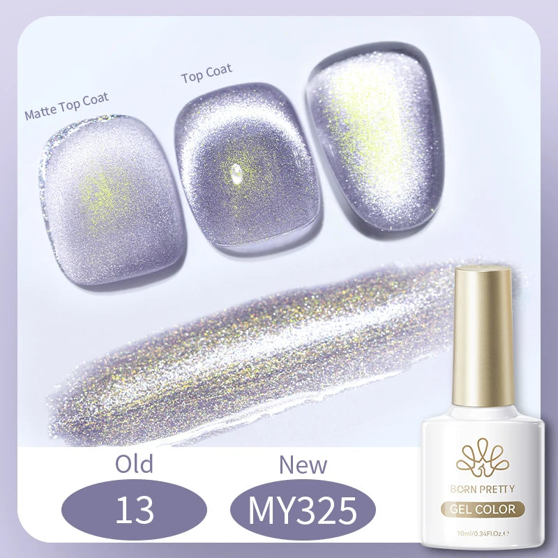 BORN PRETTY 10ml Dark Red Cat Magnetic Gel Nail Polish for Winter Nails DIY Jelly Glass Silver-Light Varnis Semi Permanent