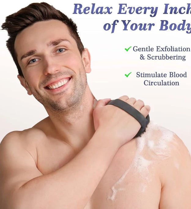 Silicone Body Scrubber Bath Shower Cleansing Brush, Body Scrubber Shower Cleaning Exfoliating Use for Sensitive Skin,
