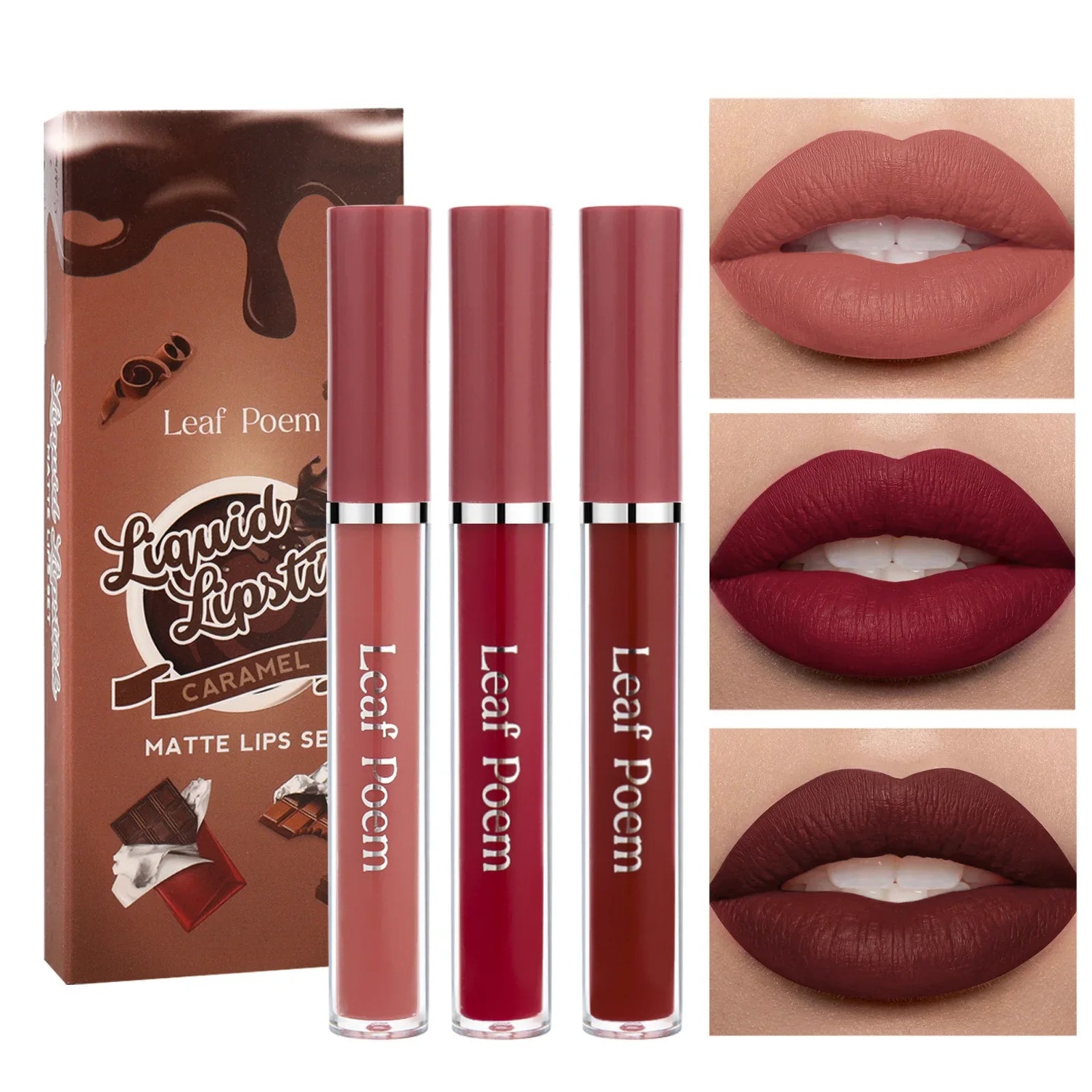Waterproof Long-lasting Velvet Matte Lip Gloss Set Strawberry Moisturizing Lipstick Kit Beauty Cosmetics Makeup Rose Lip Stain