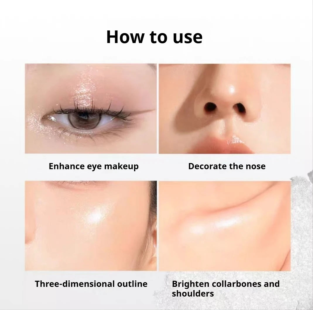 FOCALLURE Highlighter Bronzer Cream Monochrome Highgloss Giltter Long Lasting Natural Matte Concealer Contouring Makeup