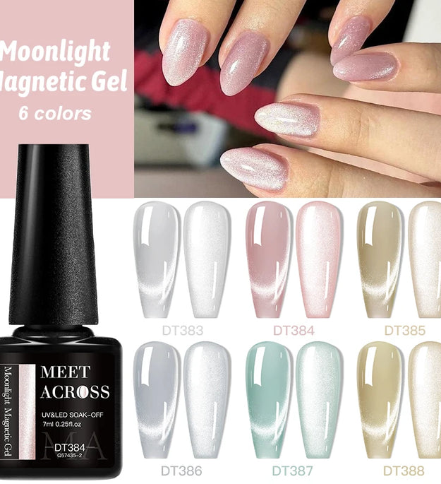7ml Cat Magnetic Gel Nail Polish Pink Silver Semi Permanent Glitter Magnetic Gel UV/LED Needed Soak Off Painting Vanrish Design