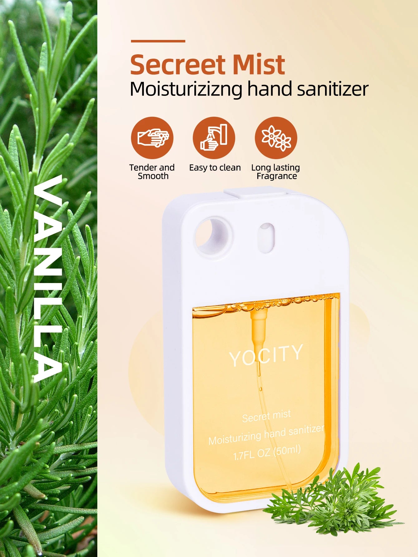 50ml Air Freshener Car Fragrance Spray Fresh Air Long-Lasting Fragrance Bathroom Hotel Valentine's Day Gifts Hand Sanitizer Bott