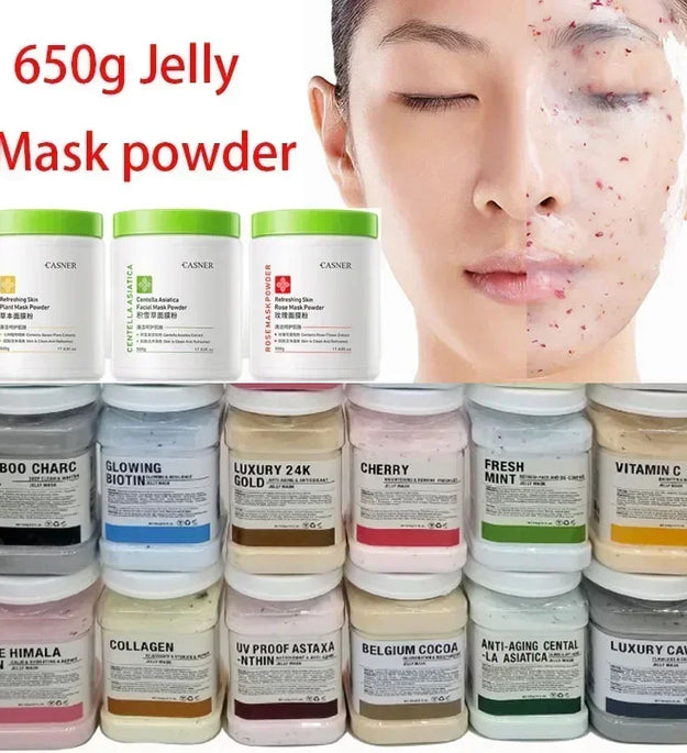 650g Gold Jelly Mask Powder Vampire DIY Plant Powder Masks Peel Off Vitamin C Hyaluronic Acid Facial Skin Care Rose Mud Mask