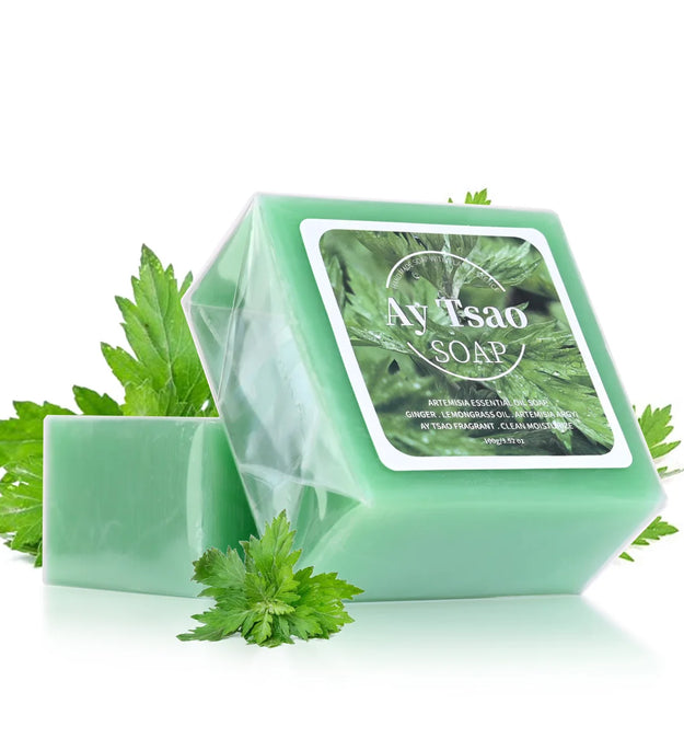 B+Artemisia Plant Essential Oil Soap Containing Lemongrass Essential Oil and Ginger Oil Deeply Cleanses and Moisturizes the Skin