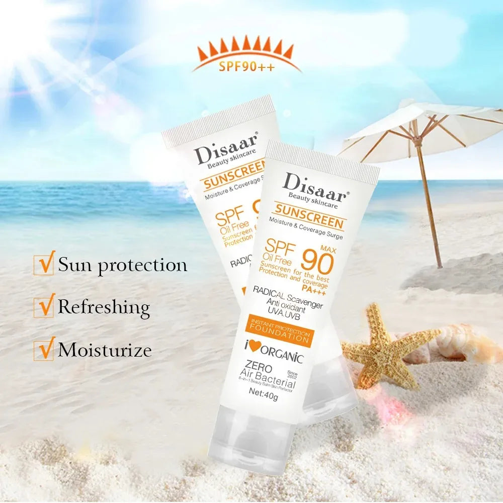Facial Body Sunscreen Waterproof SPF 90+UV Sun Cream Sunblock Skin Protective Cream Anti Sun Facial Seaside Protection Cream - BlissFully