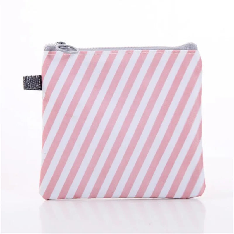 Women Sanitary Napkin Tampon Storage Bag Cute Sanitary Pad Pouches Portable Makeup Lipstick Key Earphone Data Cables Organizer
