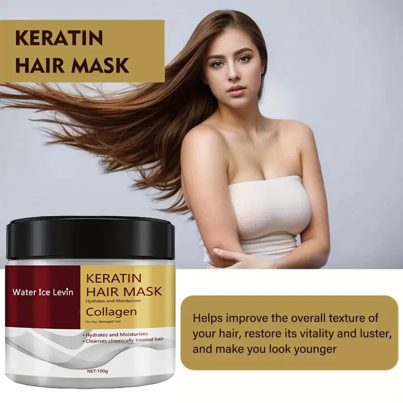 Collagen Keratin Hair Mask Dual Oil Control Moisturizer Conditioner Soft Smooth Frizz Damaged Repair Revitalize Hair Care - BlissFully