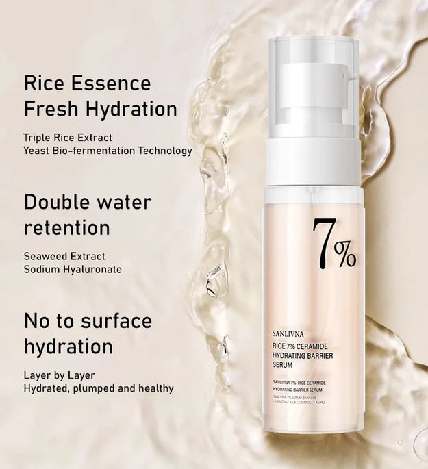 Rice Toner 70% Rice Extract Serum with Niacinamide, Rice Cleansing Foam, Deep Cleansing, Moisturizer for Dry Skin, Skin Care Set - BlissFully