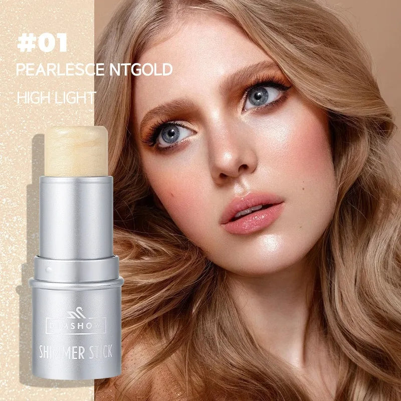 Face Brown Contouring Bronzer Stick Multifunctional Highlighter Blush Silkworm Brightening Sculpt Facial Outline Shadow Cosmetic