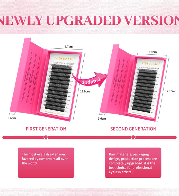 XIUSUZAKI W Shaped Lashes Bloom 2D 3D 4D 5D 6D 7D 8D Automatic Flowering Premade Fans Eyelashes Extensions YY Individual Lashes