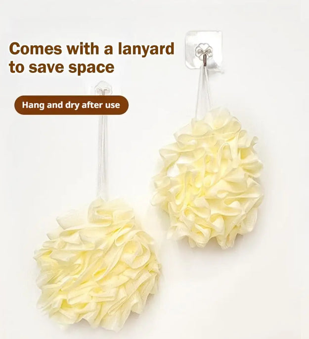 1PC Soft Loofah Sponge Bath Ball -2-in-1 Soap Dispenser And Body Scrub, Bathroom Exfoliating Shower Ball For Men Women