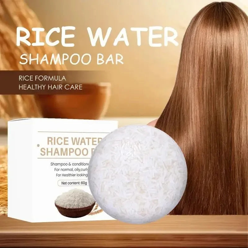 Organic Rice Shampoo Soap Bar Oil Free Conditioning Soap Rice Water Protein Nourishing Anti-loss Hair Hair Growth Soap Bar - BlissFully