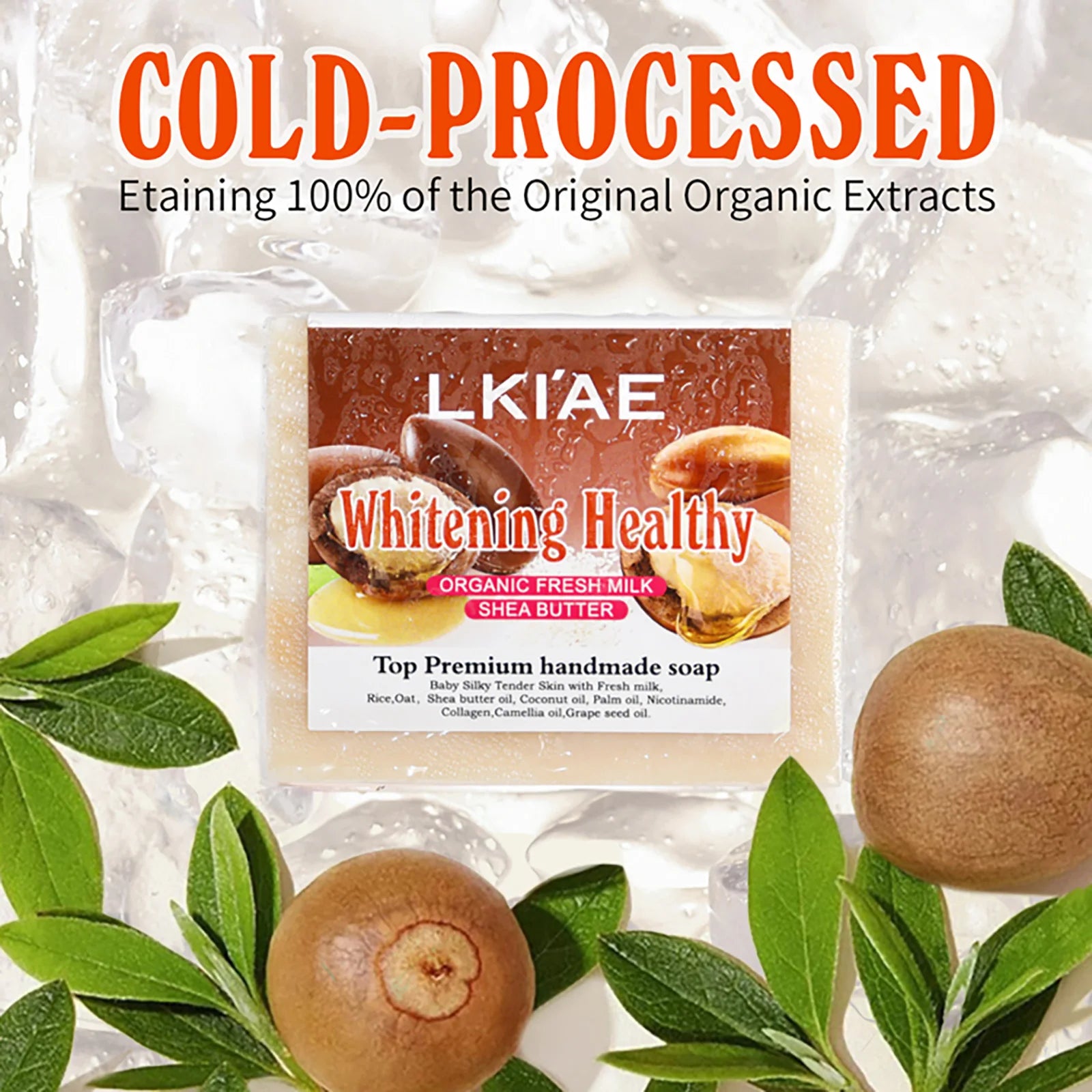 Whitening Organic Fresh Milk Soap, Handmade Oat Soap Bar For Face, Deep Cleansing, Smooth Skin With Shea Butter, Oats, 150g