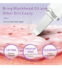 Ultrasonic Skin Scrubber Scrubber Deep Vibrate Facial Cleaner Shovel Face Scrubber Peeling Black Head Remover Facial Massager - BlissFully