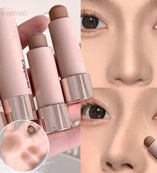 Gray Brown Bronzer Contouring Stick Waterproof Cream Texture Moisturizing Shadow Contouring Pen Face Concealer Cosmetics Makeup