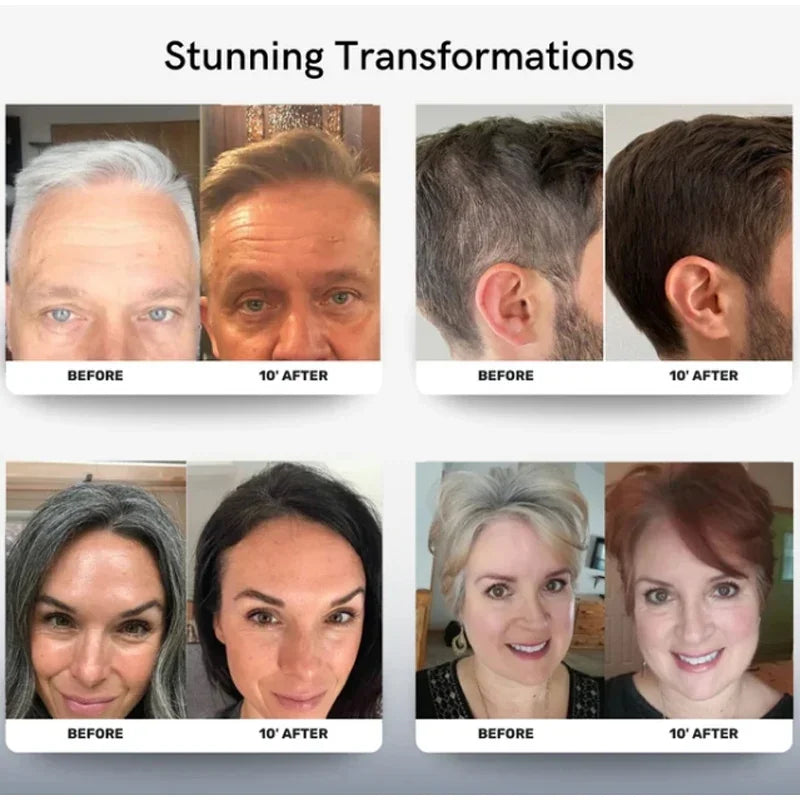 3-in-1 Hair Dye Shampoo  Quick Color Shampoo White Hair Quick Blackening Shampoo Oil Control Fluffy Shampoo Product Nourish Hair - BlissFully