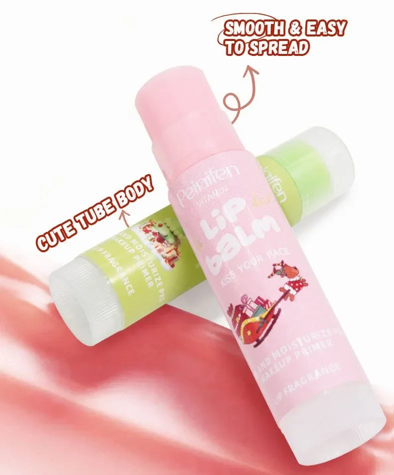 6PCS Fruit-Infused Vegan Lip Balm Set Long-Lasting Moisture And Shine Dry Lip Rescue Lipstick Primer Perfect Christmas Gift