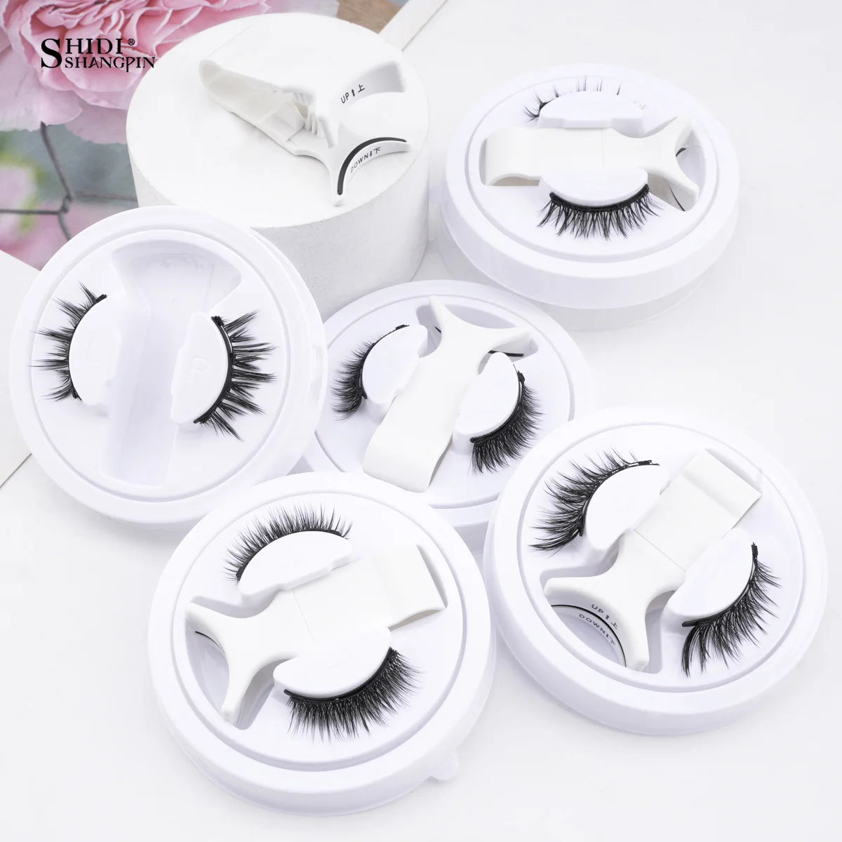 Wholesale 5/1 Pair Magnetic Eyelashes With Tweezer Set Reusable Magnetic Lash Extension Natural Curler False Eyelashes Makeup