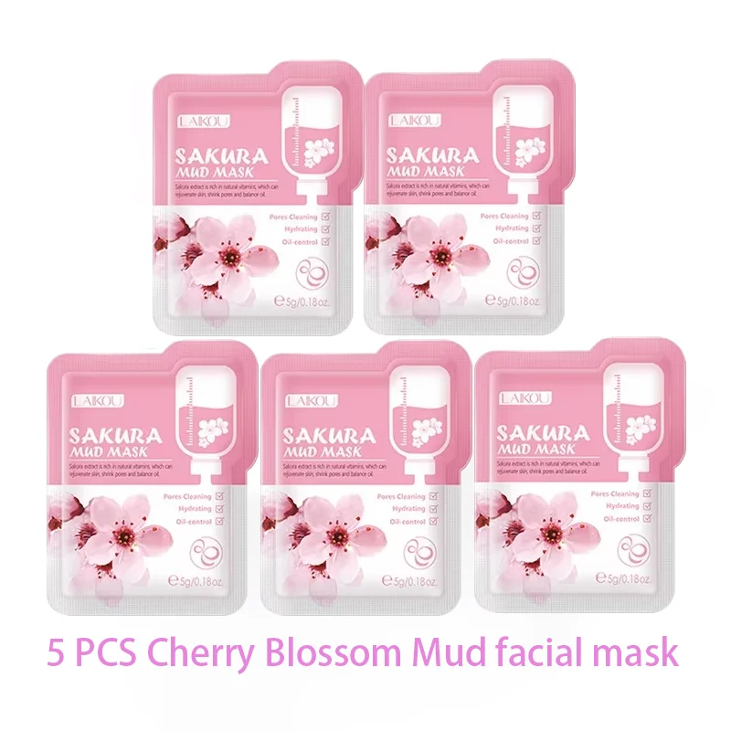 Purifying Clay Facial Mask in Pouch,For Acne, Oily & Combination Skin, Deep Cleansing, Detoxifying, Skin Care, Face Mud Mask 5g