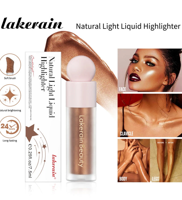 4Color Face Liquid Highlighter Bronzer Contouring Highlight Fluid Makeup Face Shimmer Shine High Lighter Iluminador Maquillaje