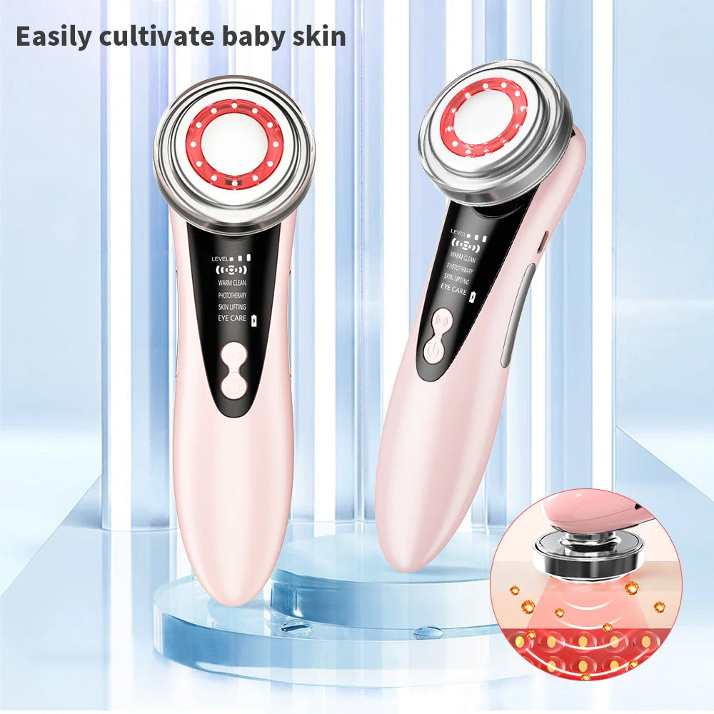 EMS Micro Current Lifting Device Vibration LED Face Skin Rejuvenation Wrinkle Remover Anti-Aging Facial Beauty Device - BlissFully