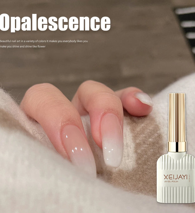 Pudding Milky White Gel Nail Polish, Pure Color UV Gel Polish, For Professionals Starter Nail Art DIY 15ml