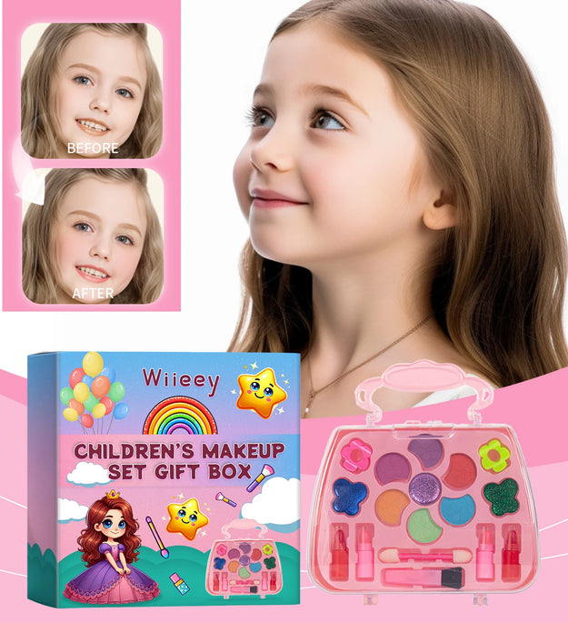 Christmas Gift Children's Makeup Gift Box Safe and Non-toxic Princess Makeup Toy Set Girl Makeup Lipstick Eyeshadow Makeup Set