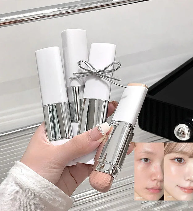 Lazy foundation stick, moisturizing and natural concealer makeup,matte makeup base,rare beauty,Keep makeup and sweat