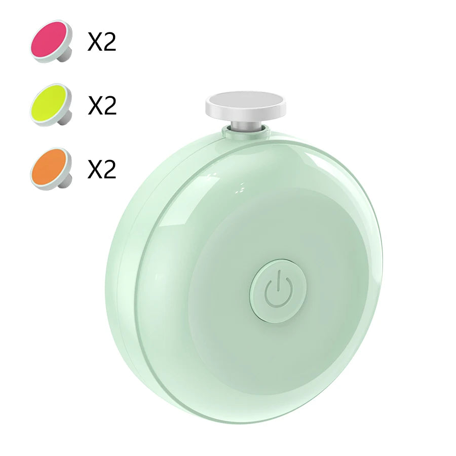 Baby Nail Trimmer Electric Baby Nail Clippers Safe Baby Nail File Kit with 3/6 Replacement Pads Trim Polish Grooming Kit