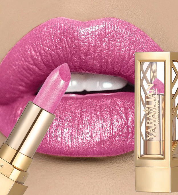 Hollow Carved Lipstick Pearlescent Glitter Velvet Shiny Red Brown Waterproof Lasting Nude Pink Luxurious Sparkling Lip Gloss