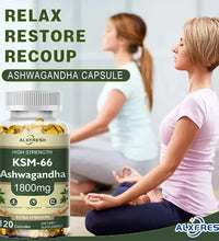 KSM-66 Natural Ashwagandha Capsules Ashwagandha Supplement| 1800mg for Health Support - Plant Based Vegan Gluten-Free - BlissFully