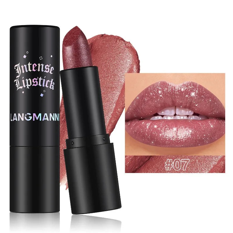 Diamond Glitter Lipstick Moisturizing Lasting Pink Sparkling Waterproof Lip Gloss Metallic Sexy Lipstick Lip Tint Lips Makeup