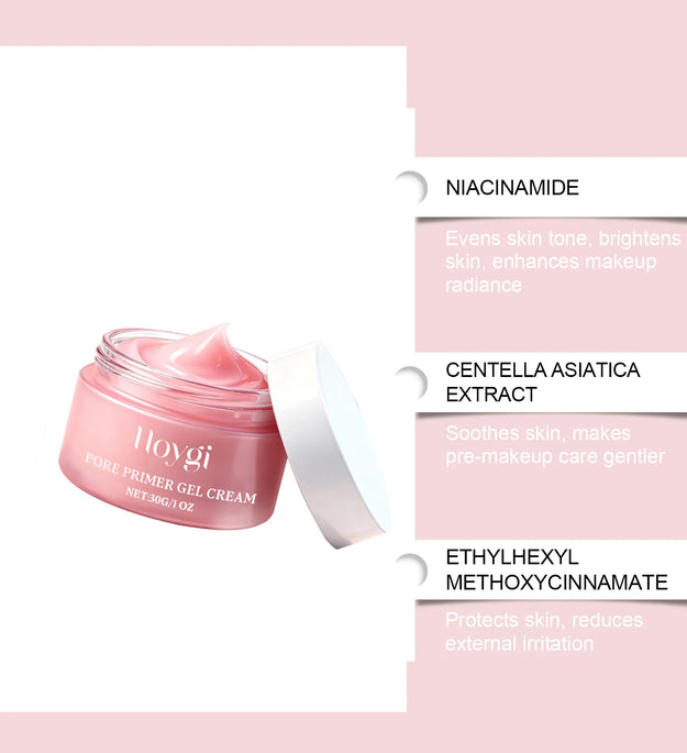 Pore-Invisible Primer Cream - Conceals Imperfections, Corrects Skin Tone, Smooths Makeup, Moisturizes and Hydrates
