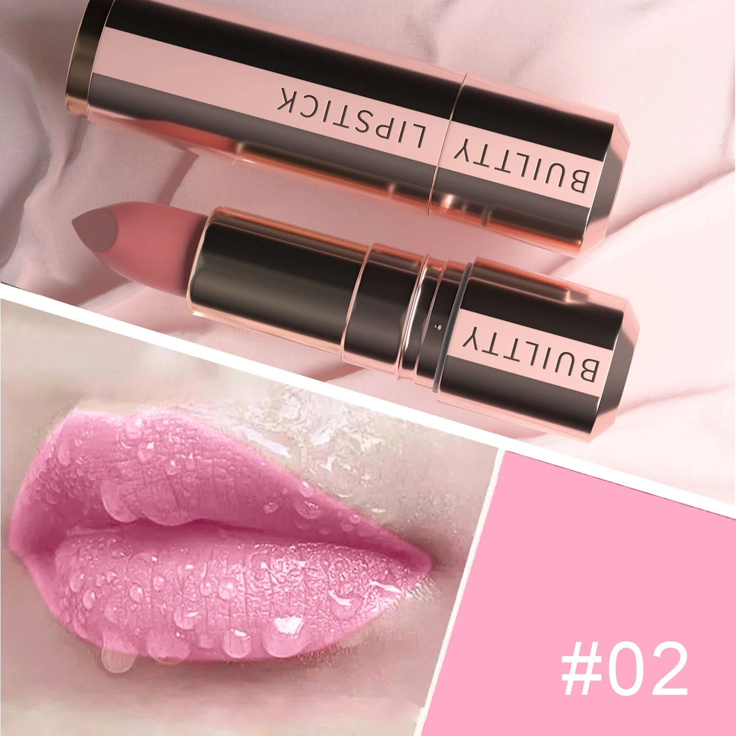 Matte Lipsticks Long Lasting Pink Red Lipstick Waterproof Natural Nude Moisturizing Hydrating High Pigmented Smooth Velvet