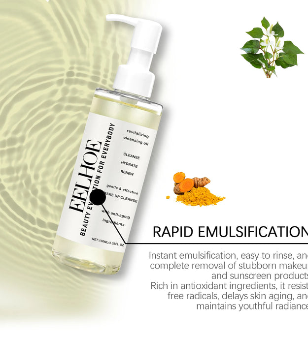 EELHOE Facial Cleansing Oil Gentle Sensitive Skin Makeup Remover Moisturizing Soothing Cleansing Liquid Skin Care Products 100ml
