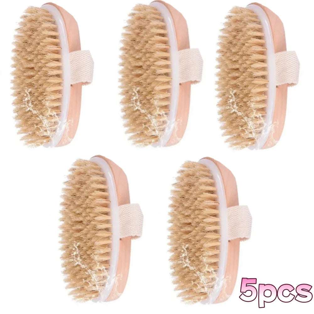 Dry Body Brushes, Exfoliating Body Scrubbers, Natural Bristles for Dry Skin, Improve Circulation, Stop Ingrown Hairs
