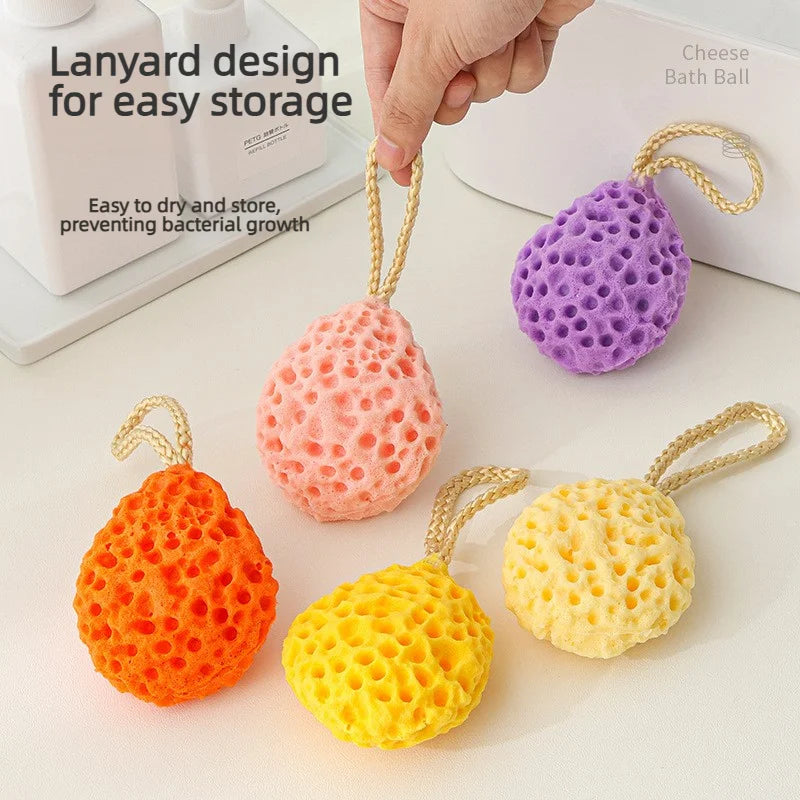 Soft Mesh Shower Sponge Ball Nylon Baby Cleaning Brush Shower Foam Body Cleaner Exfoliating Scrub Shower Ball Bathroom Products