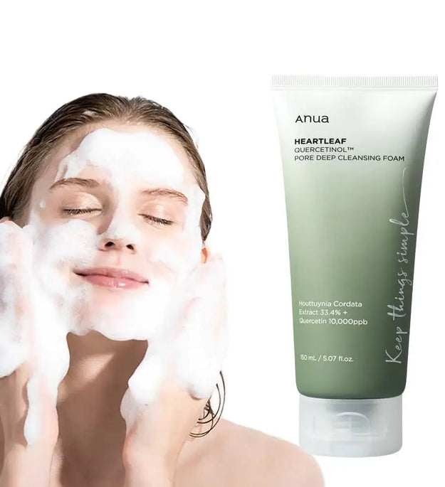 Heartleaf Skincare Set Facial Toner Remove Makeup Anti-aging Essence Emulsion Not Tight Cleanser Dense Foam Skin Care